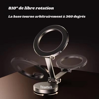 Support Téléphone Voiture Magnétique Pliant 360°