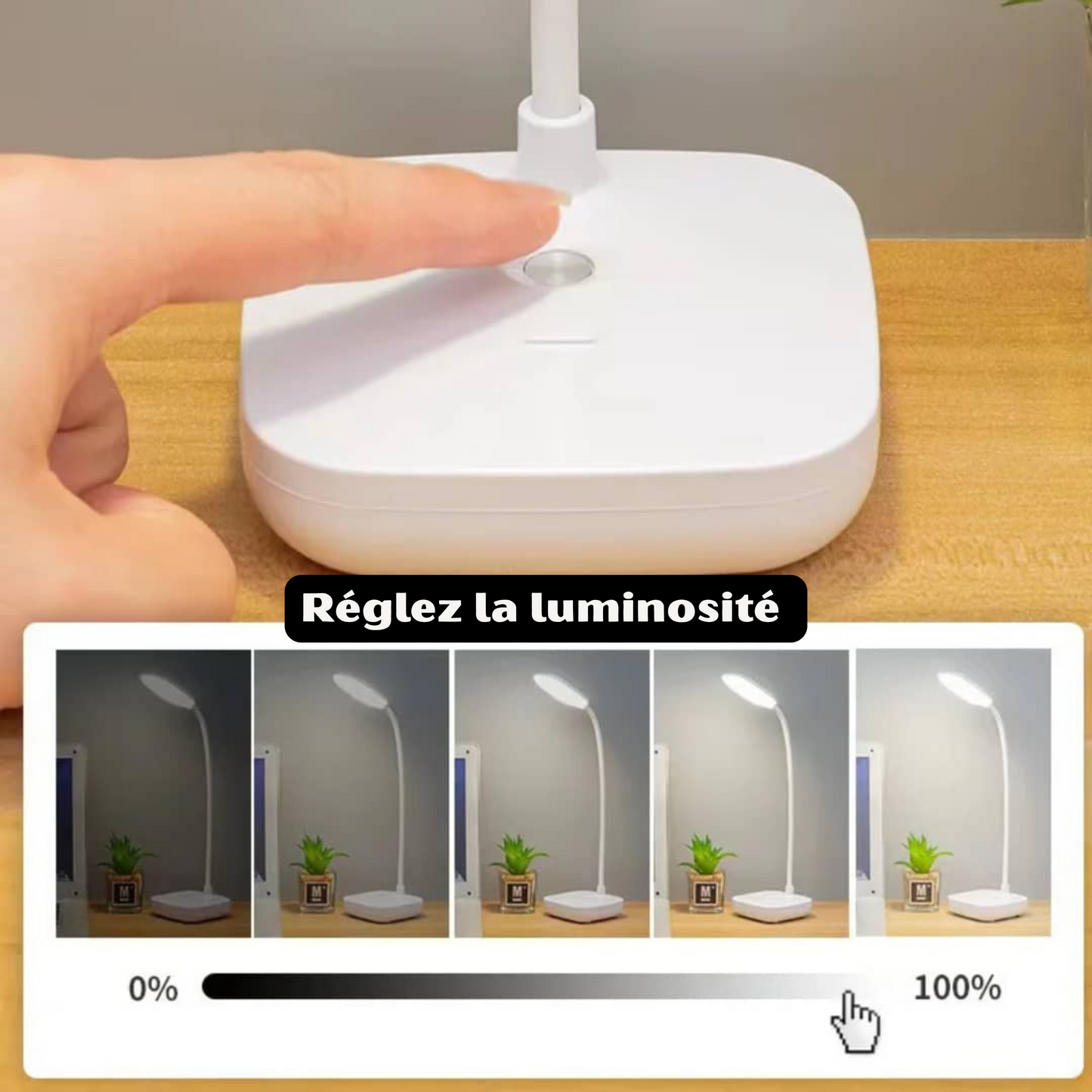 Lampe Tactile Rechargeable LED – Flexible, USB, Lumière pour Bureau et Chevet