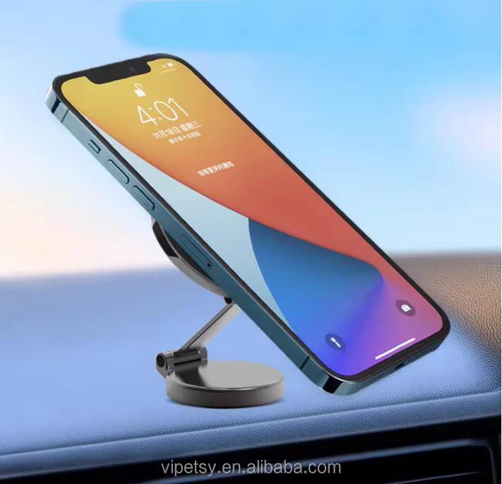 Support Téléphone Voiture Magnétique Pliant 360°