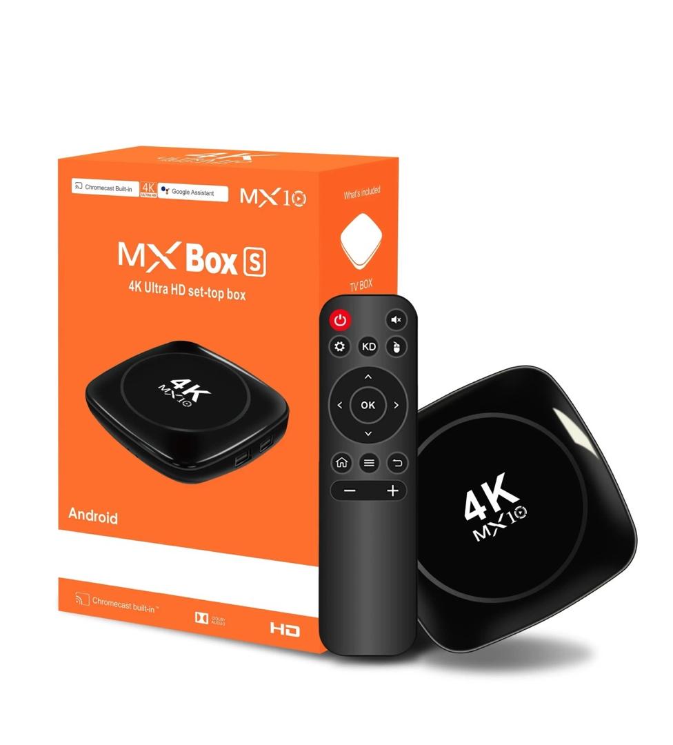 MX10 Android TV Box 4K Ultra HD – Streaming Rapide & Fluide avec WiFi et Google Assistant